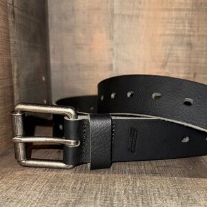 DICKIES Black Leather Belt